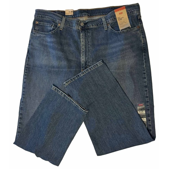 Levi's 559 Relaxed Straight Leg Jeans Dark Wash Denim Mens Size 42x30 - Picture 1 of 3